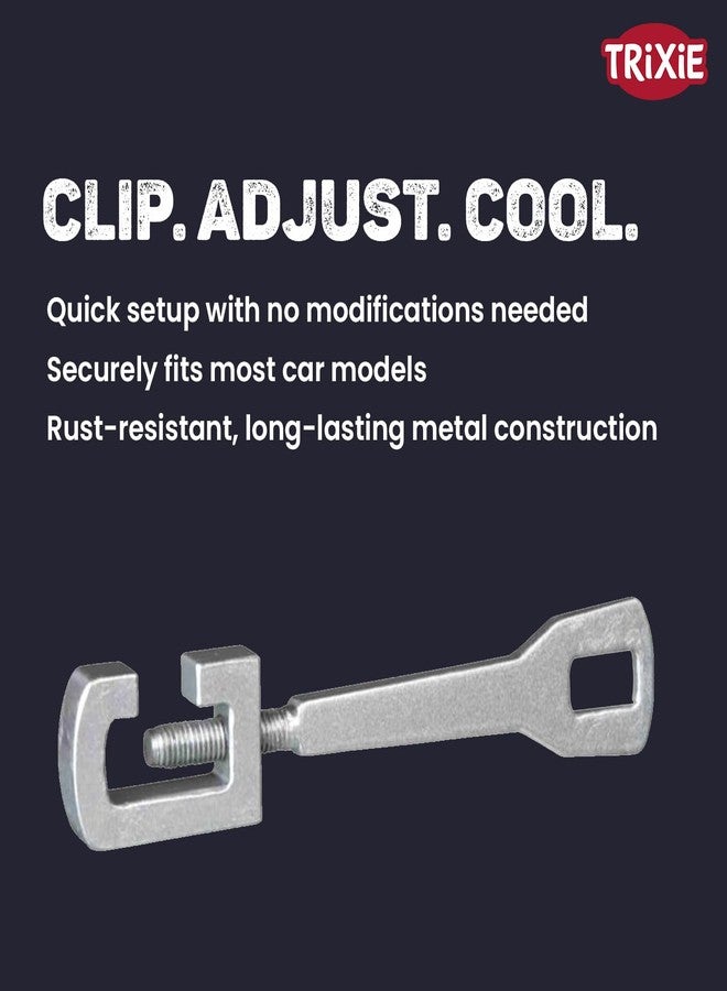 Trixie Car Ventilation Grid Metal Clamp, 10 cm, Silver, Vehicle Boot Lid Pet Safety Accessory - Image 3